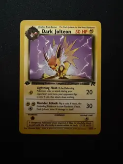 Dark Jolteon Pokemon Card First 1st Edition Team Rocket 38/82 - LP - Image 1