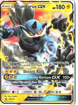 SM Promos Thundurus GX #SM133 Holo 2016 Pokemon TCG Trading Card, Ungraded - Image 1