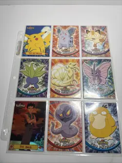 Pokemon Cards - LOT - Vintage Topps TV Animation - Nidoran, Meowth, Ninetales - Image 1