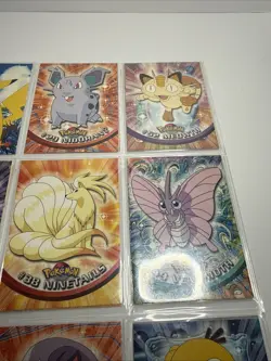 Pokemon Cards - LOT - Vintage Topps TV Animation - Nidoran, Meowth, Ninetales - Image 4