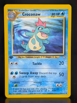 CROCONAW 32/111 2000 NEO GENESIS SET POKEMON CARD 1st EDITION - Image 1