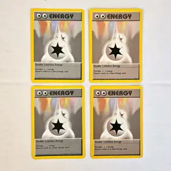 Lot 4 Pokemon Double Colorless Type Energy Card 1999 Base Set 1st Edition 96/102 - Image 1