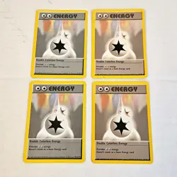 Lot 4 Pokemon Double Colorless Type Energy Card 1999 Base Set 1st Edition 96/102 - Image 2
