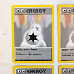 Lot 4 Pokemon Double Colorless Type Energy Card 1999 Base Set 1st Edition 96/102 - Image 3