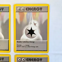 Lot 4 Pokemon Double Colorless Type Energy Card 1999 Base Set 1st Edition 96/102 - Image 4