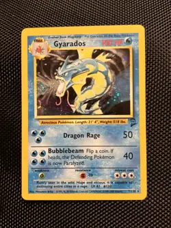 Pokemon Gyarados Base Set 2 Holo Rare 7/130 100 HP English WOTC Card - Image 1