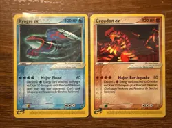 Groudon ex 002 & Kyogre ex 001 - Nintendo promo- English - Both Cards - Image 1
