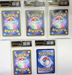 5x Pokemon Japanese ex Card Lot: 1x 10 Pristine 4x 9-9.5 Graded Slab AB78 - Image 2