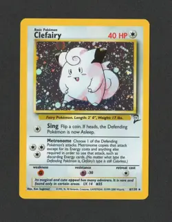 Base Set 2 Clefairy Holo 6/130 WOTC Vintage Pokemon Card NM/M - Image 1
