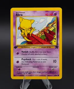 Abra Pokemon Card 1st Edition Team Rocket 49/82 Common TCG 2000 WOTC - Image 1