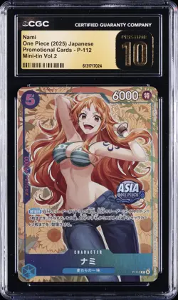 2025 ONE PIECE JAPANESE PROMO CARDS MINI-TIN VOL.2 #P-112 NAMI CGC 10 PRISTINE - Image 1