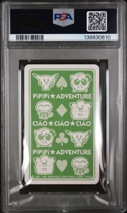 1998 POKEMON PIPIPI ADVENTURE PLAYING CARDS 6 OF SPADES PSA 8 - Image 2
