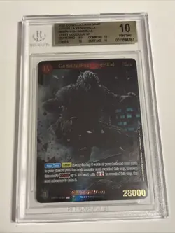 Godzilla Vs Godzilla EBP01-015+ Fest Godzilla Card Game Gold SP English BGS 10 - Image 1
