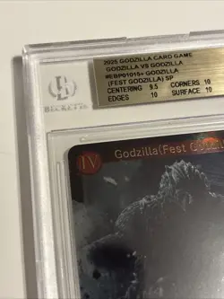 Godzilla Vs Godzilla EBP01-015+ Fest Godzilla Card Game Gold SP English BGS 10 - Image 3