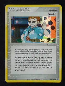 Scott 84/106 EX Emerald Reverse Stamped Holo Trainer Pokemon Card - Image 1