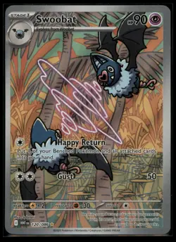 Pokemon TCG Swoobat Illustration Rare Card 120/086 White Flare - Image 1