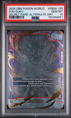 2024 DRAGON BALL SUPER CARD GAME FUSION WORLD ULTRA LIMIT SON GOKU PSA 10 - Image 1