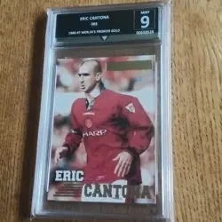 Eric Cantona Merlin 1996 Card Manchester United Get Graded 9 Mint - Image 1