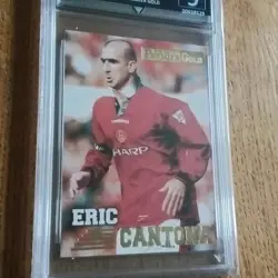 Eric Cantona Merlin 1996 Card Manchester United Get Graded 9 Mint - Image 2