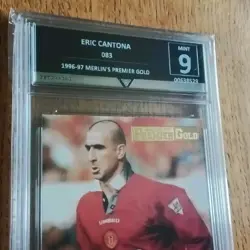 Eric Cantona Merlin 1996 Card Manchester United Get Graded 9 Mint - Image 4