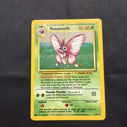 ERROR No Symbol Venomoth 13/64 Jungle 1999 Holo Rare WOTC Pokemon Card TCG LP - Image 1