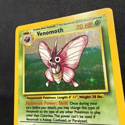 ERROR No Symbol Venomoth 13/64 Jungle 1999 Holo Rare WOTC Pokemon Card TCG LP - Image 3