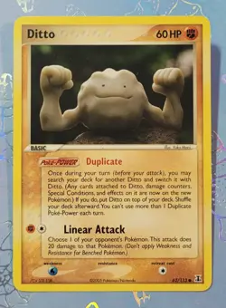 Ditto (Geodude) 62/113 EX Delta Species Pokemon Card NM+ - Image 1