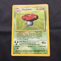 Pokemon Vileplume Jungle 15/64 Holo Rare Unlimited NO SYMBOL ERROR RARE LP - Image 1