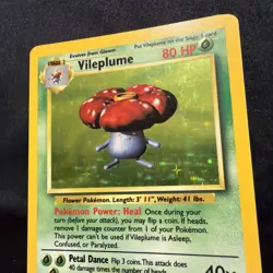 Pokemon Vileplume Jungle 15/64 Holo Rare Unlimited NO SYMBOL ERROR RARE LP - Image 3