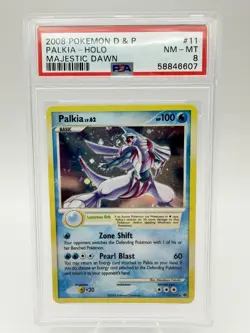 Pokemon Palkia Majestic Dawn Holo Rare PSA 8 #11/100 English 2008 Face Swirl🌀 - Image 1