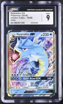 Pokemon 2019 Gyarados GX Hidden Fates Holo 16/68 Graded CGC 9 Mint - Image 1