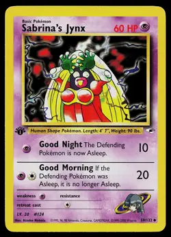 Pokemon Card - Sabrina's Jynx Gym Heroes 59/132 Uncommon 1st Edition - Image 1