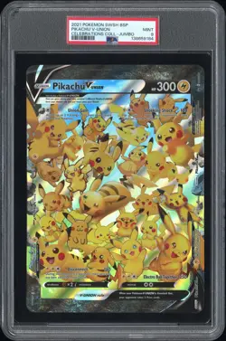 2021 POKEMON SWSH CELEBRATIONS COLLECTION-JUMBO PIKACHU V-UNION PSA 9 - Image 1