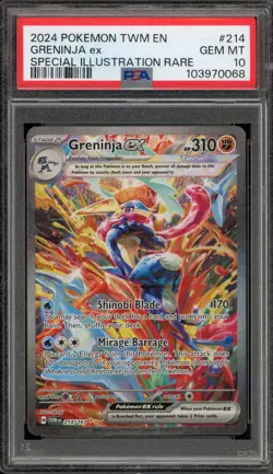 Pokemon Greninja ex Twilight Masquerade Special Illustration Rare #214 PSA 10 - Image 1