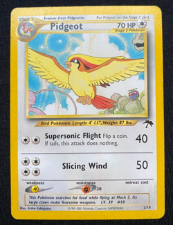 Pokemon Pidgeot TCG Southern Islands Promo Card 2/18 WOTC (MP) - Image 1