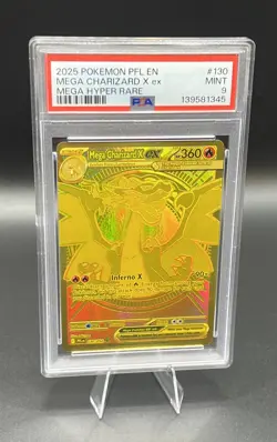 2025 Pokemon EN Mega Charizard X ex Hyper Rare 130/094 PSA 9 - Image 4