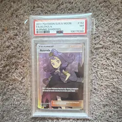 Pokemon Acerola Full Art Ultra Rare Holo PSA 7 142/147 Sm-Burning Shadows - Image 1