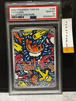 2024 POKEMON TWM EN-TWILIGHT MASQUERADE ILLUSTRATION RARE #186 TATSUGIRI PSA 10 - Image 1