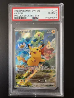 2023 POKEMON SVP EN-SV BLACK STAR PROMO #027 PIKACHU PSA 10 GEM *READ* - Image 1