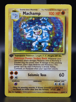 1999 Pokemon TCG Machamp #8/102 1st Edition Holo Base Set WOTC LP/NM - Image 1