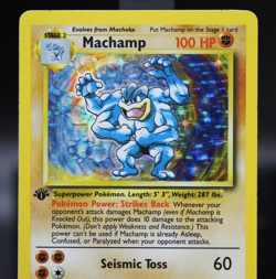 1999 Pokemon TCG Machamp #8/102 1st Edition Holo Base Set WOTC LP/NM - Image 3