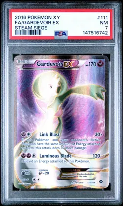 2016 POKEMON XY STEAM SIEGE #111 FULL ART/GARDEVOIR EX PSA 7 - Image 1