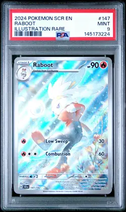 2024 POKEMON SCR EN-STELLAR CROWN ILLUSTRATION RARE #147 RABOOT PSA 9 - Image 1