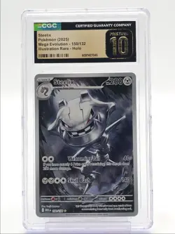 STEELIX 2025 POKEMON MEGA EVOLUTION ILLUSTRATION RARE 150/132 CGC 10 Q4444 - Image 1