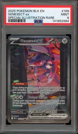Pokemon Genesect ex Black Bolt Special Illustration Rare #169 PSA 9 Mint - Image 1