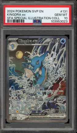 Pokemon Kingdra ex SFA Special Illustration Coll. Promo SVP EN 131 PSA 10 - Image 1