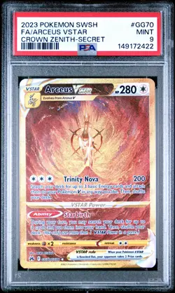 2023 POKEMON SWORD & SHIELD CROWN ZENITH SECRET FULL ART/ARCEUS VSTAR PSA 9 - Image 1