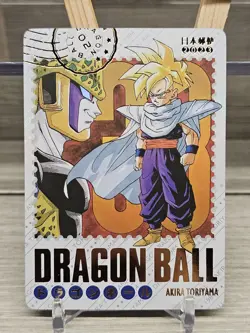 Gohan Dragon Ball Manga Art Card Akira Toriyama Letter Gold Stamp Mint - Image 1
