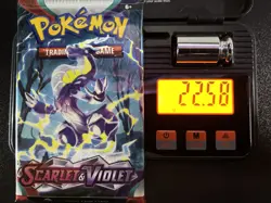 Pokemon Scarlet and Violet Base Set Booster Pack Sealed 22.58g 3.71mm - Image 1