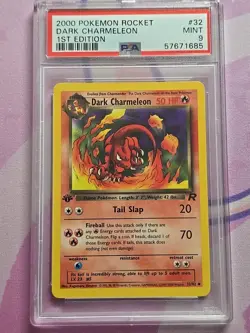 2000 Pokemon Team Rocket First Edition Dark Charmeleon #32/82 PSA 9 - Image 1